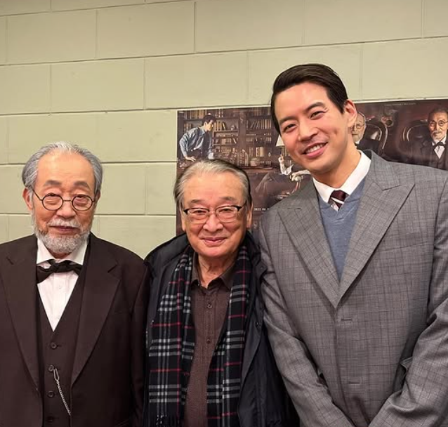 왼쪽부터 신구 고故 이순재 이상윤 사진이상윤 SNS