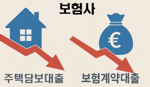 풍선효과 없었다…10대 보험사, 하반기만 주담대·계약대출 8150억 뚝