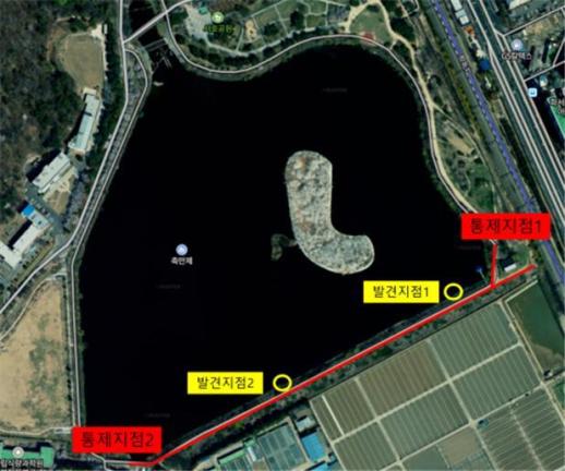 수원시, 팔달구 축만제(서호)서 발견된 큰기러기 폐사체 AI 확진