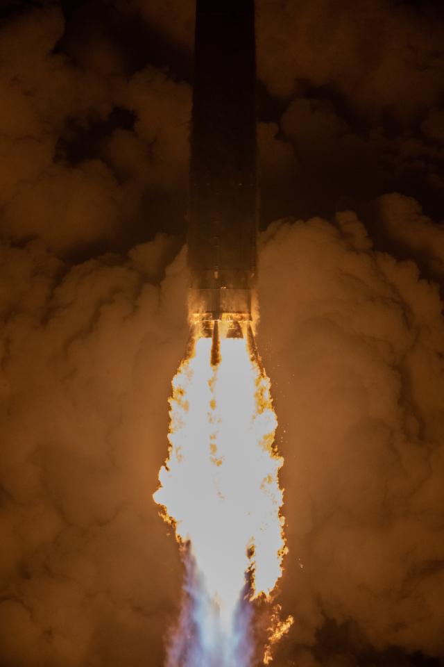 South Koreas homegrown Nuri rocket takes off at the Naro Space Center in Goheung South Jeolla Province on Nov 27 2025 Yonhap