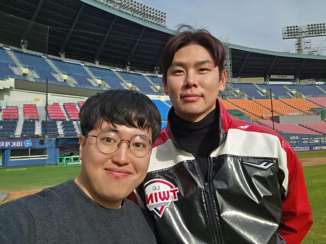 홍창기 선수와 사진 김호이 기자촬영이은성