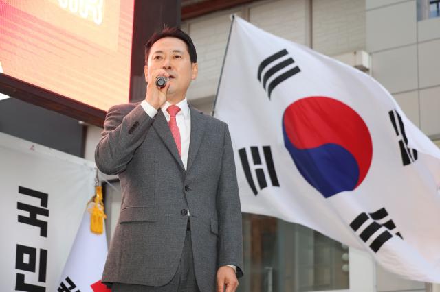 장동혁 국민의힘 대표가 28일 대구 중구 동성로에서 열린 민생회복 법치수호 국민대회에서 발언하고 있다 사진연합뉴스