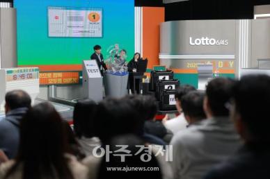 [포토] 로또 추첨볼 작동원리 소개하는 동행복권 관계자