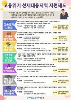 포항시, 고용위기 선제대응지역 지정에 따른 지원 제도 집중 홍보