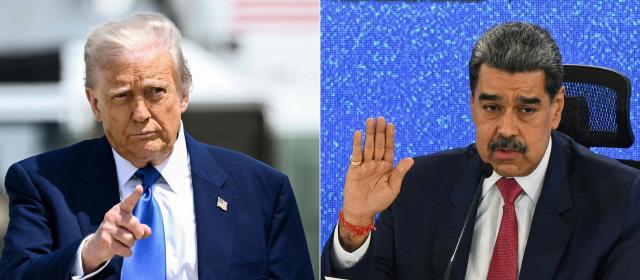 도널드 트럼프 미국 대통령왼쪽과 니콜라스 마두로 베네수엘라 대통령 사진AFP연합뉴스