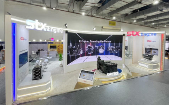 STX엔진의 ‘EDEX 2025’ 전시 부스 전경