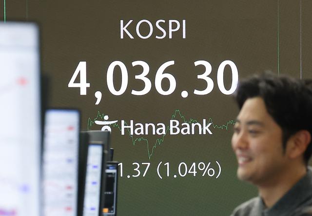 3일 오후 서울 중구 하나은행 본점 딜링룸 현황판에 코스피지수 종가가 표시돼 있다 사진연합뉴스