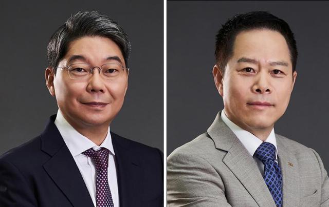왼쪽부터 최성원 대표이사 회장전략·신사업·RD총괄 박상영 대표이사 사장경영총괄 사진광동제약