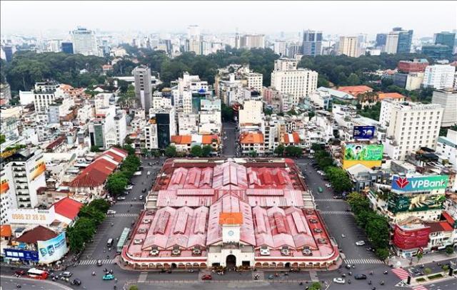 호찌민시 1군에 위치한 벤탄 시장의 모습 사진베트남 통신사