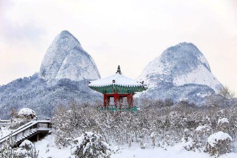 진안 마이산 설경사진진안군