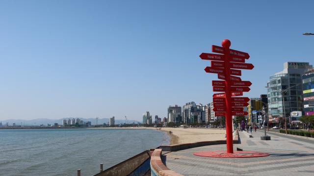 포항 영일대해수욕장 전경 사진경상북도