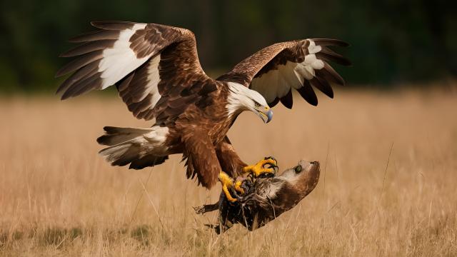 먹이감을 사냥하고 있는 독수리의 모습 이 같은 모습을 점점 찾아보기 어렵게 되고 있다사진게티이미지뱅크