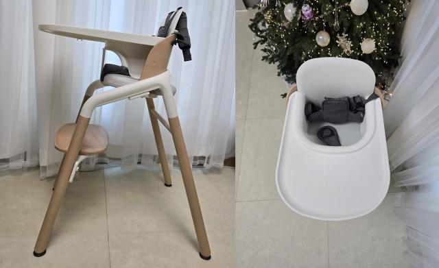 부가부 지라프에 전용 트레이를 부착하면 더 안정적으로 식사와 놀이를 즐길 수 있다 사진조현미 기자