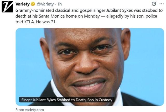 주빌런트 사이크스 사진버라이어티Variety X 계정 캡처