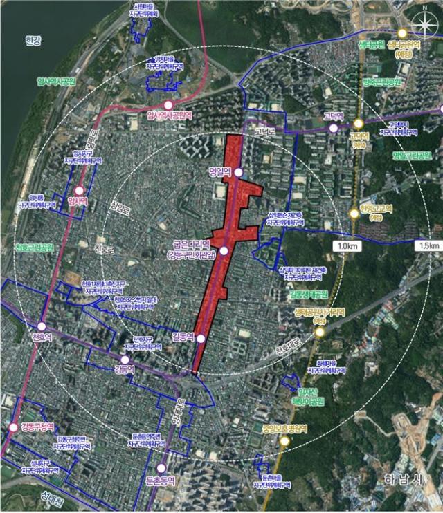  길동역 위치도 사진서울시