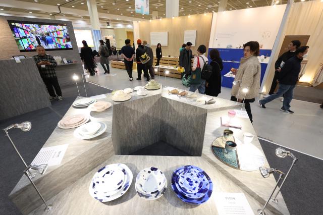 Visitors view craft items at the 2025 Craft Trend Fair held at COEX in Seoul on Dec 11 2025 AJP Han Jun-gu