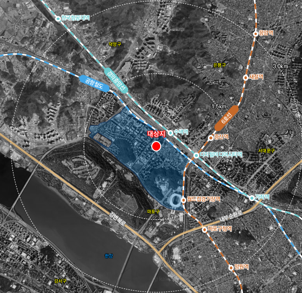 상암 DMC 교육·첨단용지 위치도마포구 상암동 1610-1번지 사진서울시
