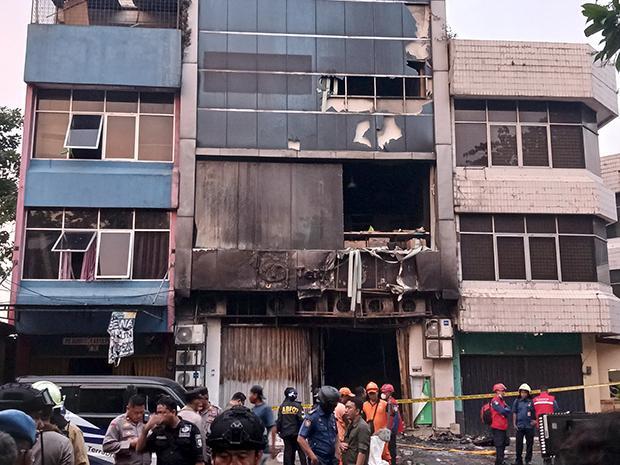 테라드론 자카르타 거점에서 화재가 발생했다 9일 인도네시아 자카르타 사진NNA