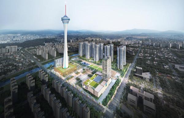 옛 대한방직 전주공장 부지 개발 조감도 사진자광
