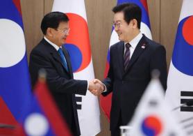 Lee, Laotian president agree to strengthen bilateral partnership