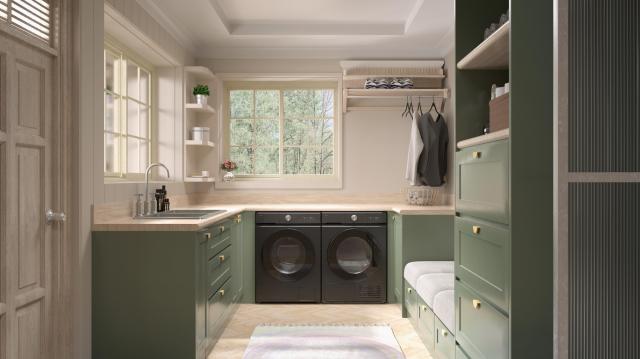 삼성전자 고효율 세탁기와 건조기 라이프스타일 이미지 사진삼성전자