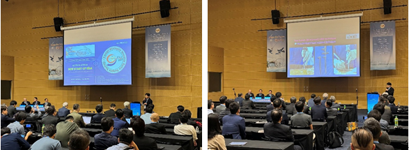 청담해리슨병원 김현성 병원장· 허동화 대표원장이 강연을 진행하고 있다 사진청담해리슨병원 제공