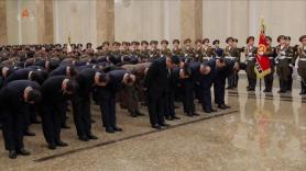 North Korean leader visits fathers mausoleum