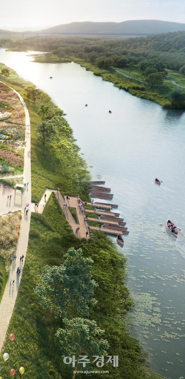광주시가 영산강에 인공습지를 조성하기로 해 관심을 끈다 사진은 영산강 습지 조감도 사진광주시 