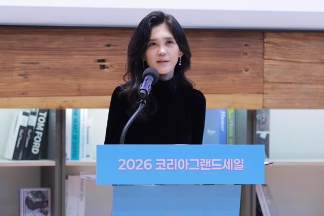 이부진 한국방문의해위원회 위원장이 17일 오전 서울 중구 커뮤니티하우스 마실에서 열린 2026 코리아그랜드세일 개막행사에서 개회사를 하고 있다 20251217사진유대길 기자 dbeorlf123ajunewscom