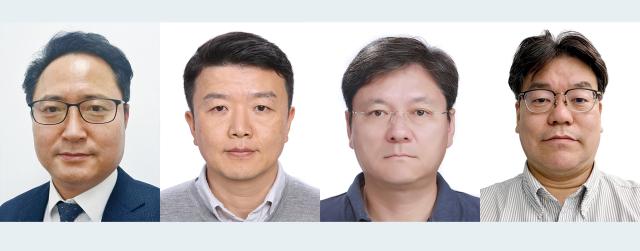 대동애그테크는 AI 기반 미래 농업 플랫폼 기업으로의 도약을 위해 조직개편을 단행하고 핵심 분야별 외부 전문가를 영입한 임원 인사를 단행했으며 좌부터 정주영 AF사업기획본부장 이혁 경영기획부문장 오현석 솔루션개발본부장 배상균 그룹AX운영센터장이다 사진대동