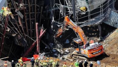 여의도역 신안산선 지하 현장서 철근 추락…"의사당대로~샛강역방향 일부 교통 통제중"