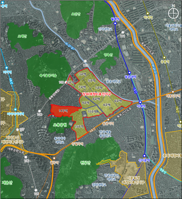 장위 재정비촉진지구 위치도 출처서울시