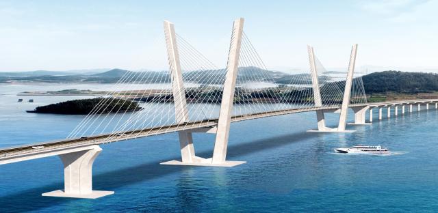 신안군 장산자라 연도교 개설공사 조감도사진전남도