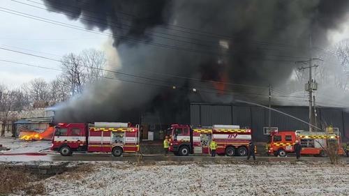 양주 의류창고 화재 사진경기도북부소방재난본부