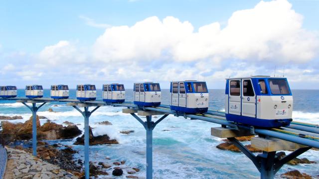 죽변해안스카이레일 운행 장면 사진울진군