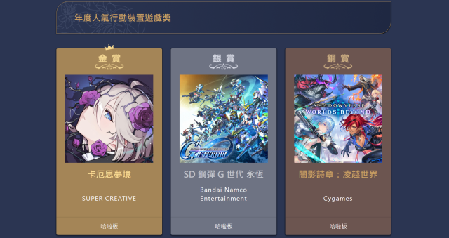 카오스 제로 나이트메어 바하무트 어워드 금상