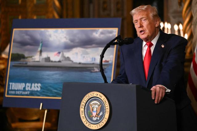 President Donald Trump on  Dec 22 unveils plan for a Golden Fleet and mentions Hanwha as a partner to the program Yonhap