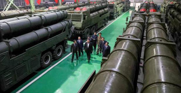 North Korean leader inspects factory producing multiple rocket launchers