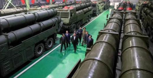 North Korean leader inspects factory producing multiple rocket launchers