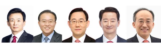 유영하‧윤재옥‧주호영‧최은석‧추경호가나다순 의원이 대구 시장 선거에 출마 선언을 할 예정이다 사진국민의힘