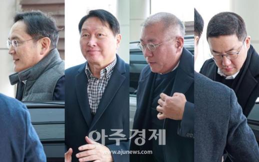 [포토] 4대 그룹 총수, 방중 경제사절단 출국