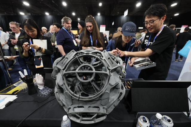 On Jan 4 local time a circular drone is on display at CES 2026 Unveiled held at the Mandalay Bay Convention Center in Nevada ahead of the world’s largest consumer electronics and information technology exhibition CES 2026 Yonhap