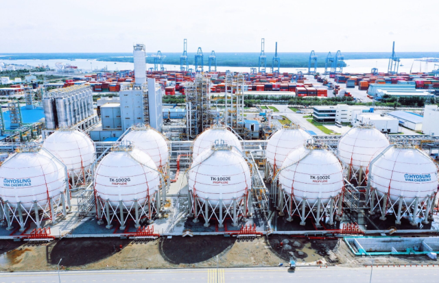 Nhà máy sản xuất Polypropylene PP Kho chứa khí hóa lỏng LPG tại Khu công nghiệp Hyosung Vina Cái Mép Bà Rịa - Vũng Tàu tại Việt Nam ẢnhHyosung