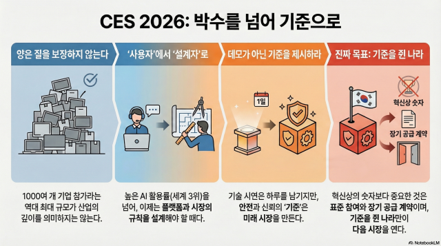 [아주사설 | 기본·원칙·상식] CES 2026에서 한국이 얻어야 할 것…'많이 참가'보다 '깊이 남겨라'
