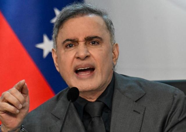 기자회견하는 사브 베네수엘라 법무장관 사진AFP·연합뉴스