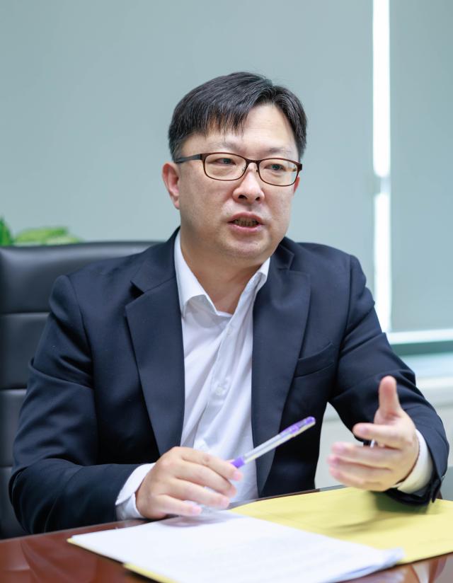 김준석 한화생명 AI실장은 아주경제와 인터뷰를 진행하고 있다 사진유대길 기자 dbeorlf123ajunewscom