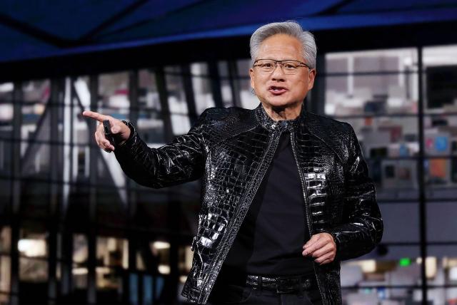 gives a speech at CES 2026 Yonhap