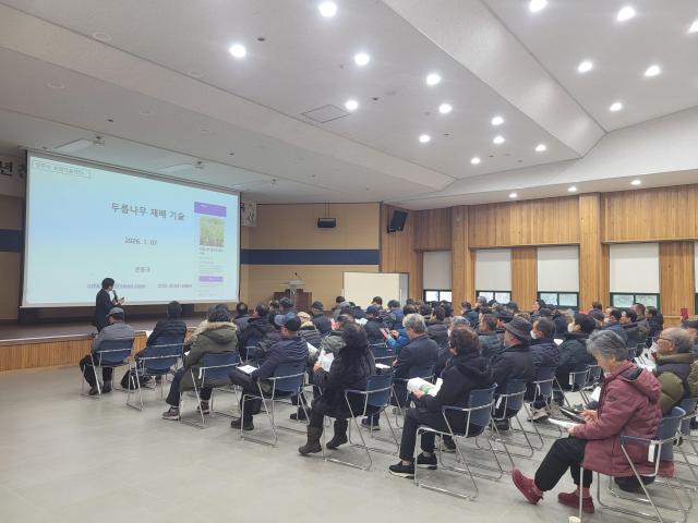 상주시 친환경햇순나물연구회 '연시총회 및 당면영농기술교육'