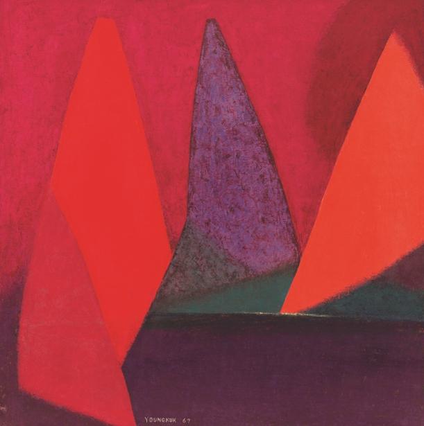 유영국 〈작품〉 1967 캔버스에 유채 130x130cm  사진유영국미술문화재단 