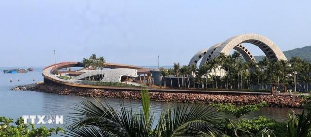 베트남 끼엔장성 푸꾸옥 남쪽 섬에 위치한 키싱 브릿지Cầu Hôn의 모습 이곳은 푸꾸옥의 새로운 관광 상징으로 자리 잡았다 사진베트남 통신사